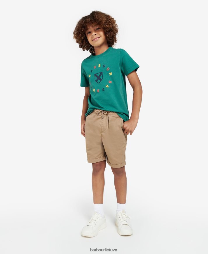 apranga Barbour georgie marškinėliai vynmedžio žalia berniukai 6F6D802516