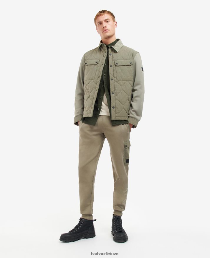 apranga Barbour Bradley dygsniuotų marškinių švarkas tamsus grybas vyrų 6F6D80143