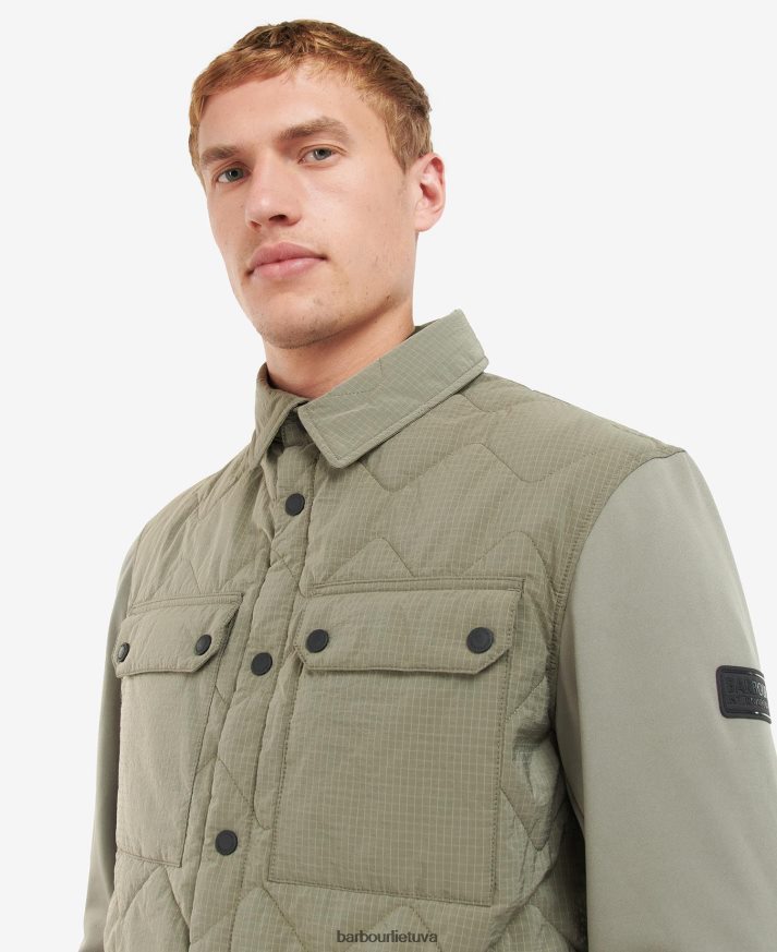 apranga Barbour Bradley dygsniuotų marškinių švarkas tamsus grybas vyrų 6F6D80143