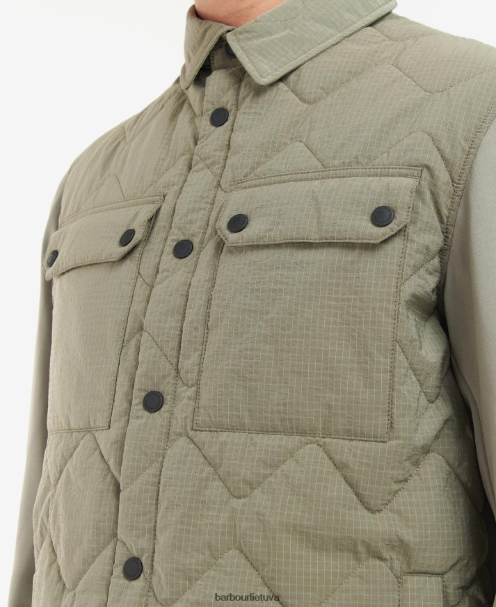 apranga Barbour Bradley dygsniuotų marškinių švarkas tamsus grybas vyrų 6F6D80143