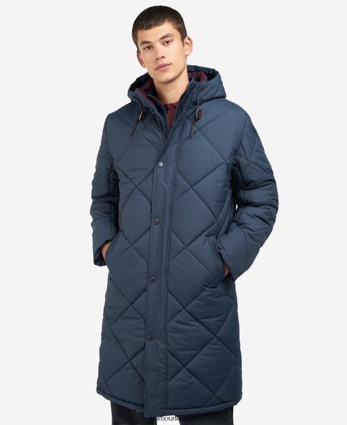 apranga Barbour Melbury dygsniuotas švarkas juodas/kordovas vyrų 6F6D80166