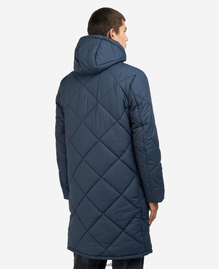 apranga Barbour Melbury dygsniuotas švarkas juodas/kordovas vyrų 6F6D80166