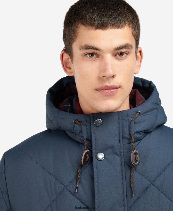 apranga Barbour Melbury dygsniuotas švarkas juodas/kordovas vyrų 6F6D80166