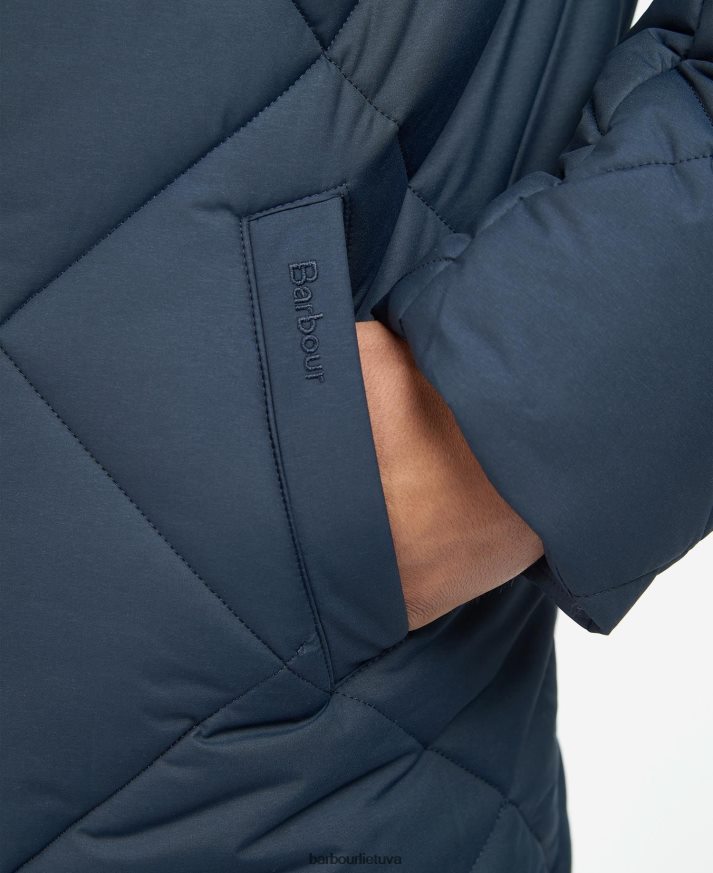 apranga Barbour Melbury dygsniuotas švarkas juodas/kordovas vyrų 6F6D80166