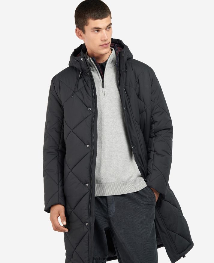 apranga Barbour Melbury dygsniuotas švarkas juodas/kordovas vyrų 6F6D80167