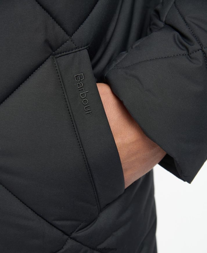 apranga Barbour Melbury dygsniuotas švarkas juodas/kordovas vyrų 6F6D80167