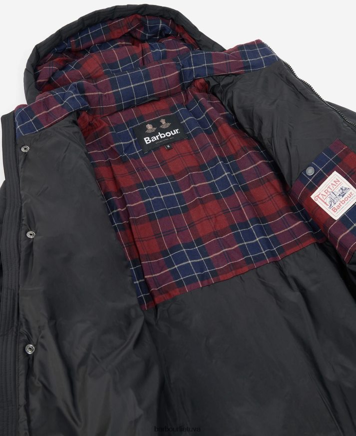 apranga Barbour Melbury dygsniuotas švarkas juodas/kordovas vyrų 6F6D80167