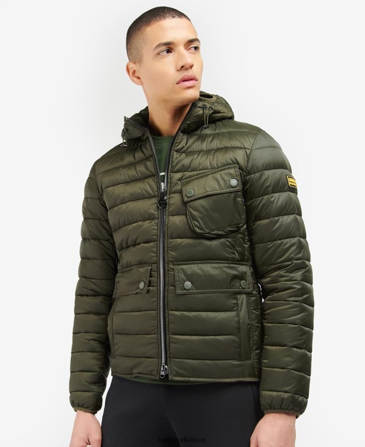 apranga Barbour Racer ouston dygsniuota striukė su gobtuvu šalavijas vyrų 6F6D80115