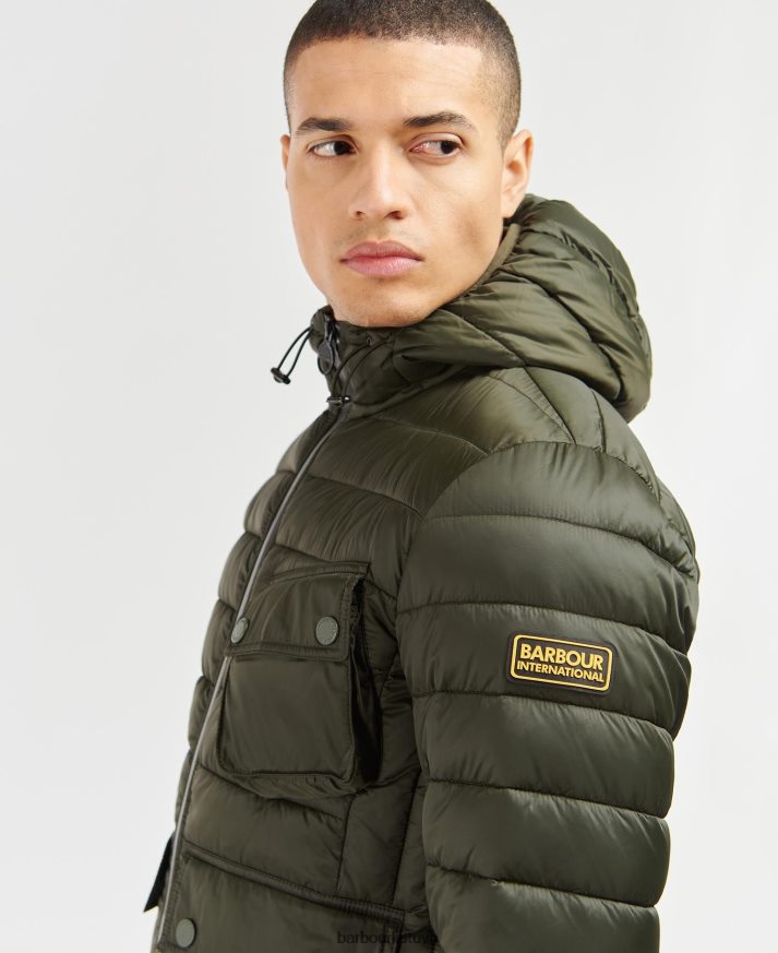 apranga Barbour Racer ouston dygsniuota striukė su gobtuvu šalavijas vyrų 6F6D80115