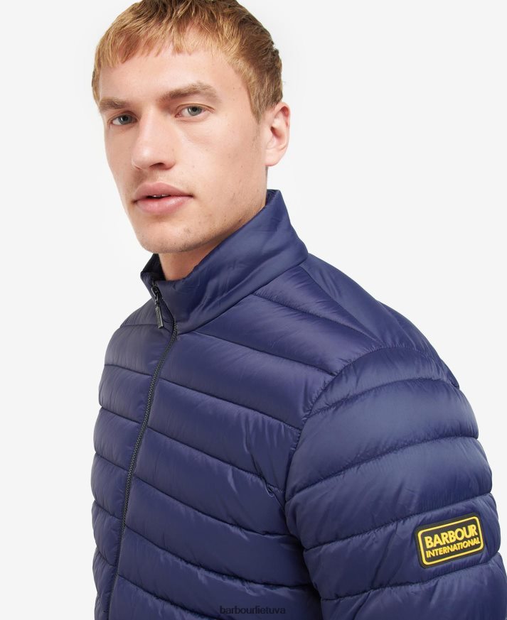 apranga Barbour lenktynininko sparnuotės dygsniuota striukė juodas vyrų 6F6D80151