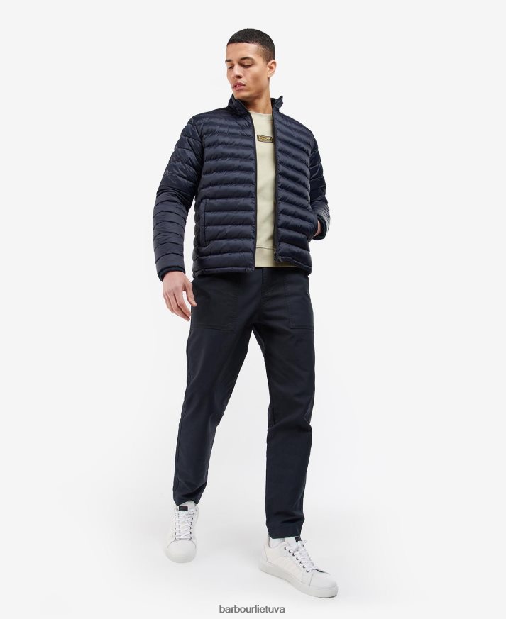 apranga Barbour lenktynininko sparnuotės dygsniuota striukė karinis jūrų laivynas vyrų 6F6D80122
