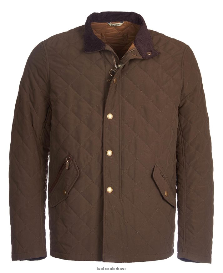 apranga Barbour shoveler dygsniuotas švarkas tamsus smėlis vyrų 6F6D80149