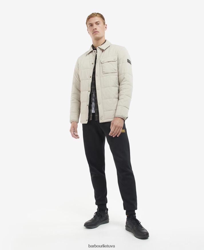 apranga Barbour turistinis dygsniuotas marškinių švarkas klasikinis juodas vyrų 6F6D80135