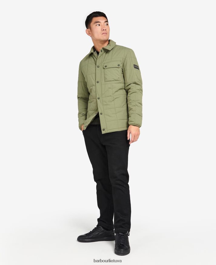 apranga Barbour turistinis dygsniuotas marškinių švarkas klasikinis juodas vyrų 6F6D80141