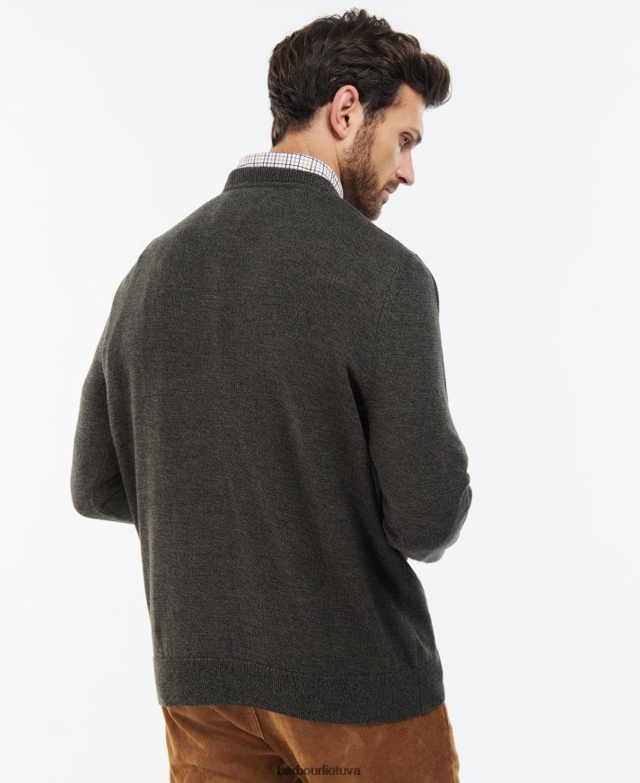 apranga Barbour Firle ekipažo džemperis pilkas marlas vyrų 6F6D801088