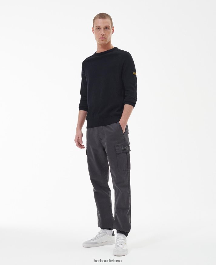 apranga Barbour Medvilninis džemperis su kaklu antracito marlas vyrų 6F6D801106