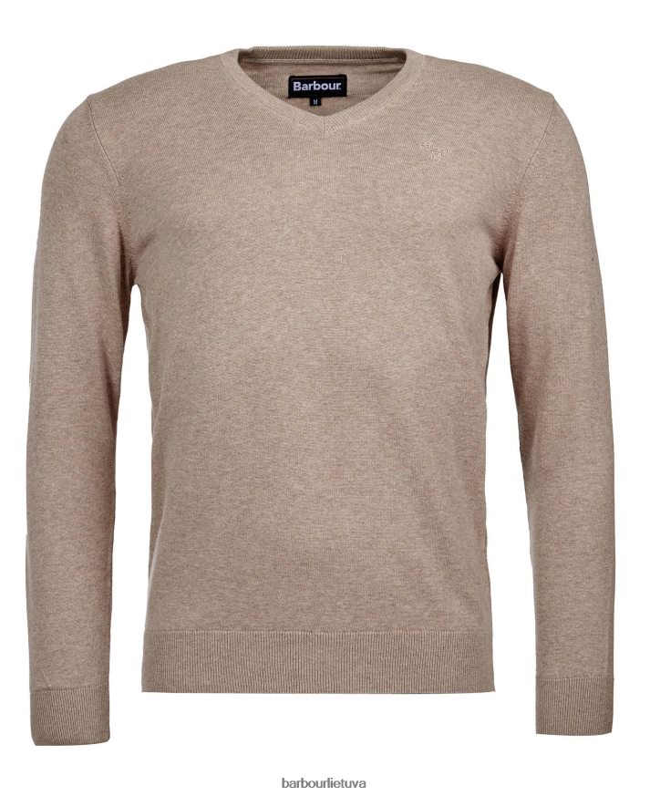 apranga Barbour Pima medvilninis megztinis V formos iškirpte kobalight marlas vyrų 6F6D801091