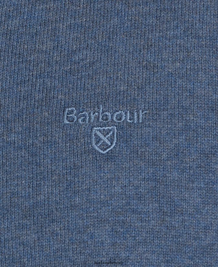 apranga Barbour Pima medvilninis megztinis V formos iškirpte kobalight marlas vyrų 6F6D801097