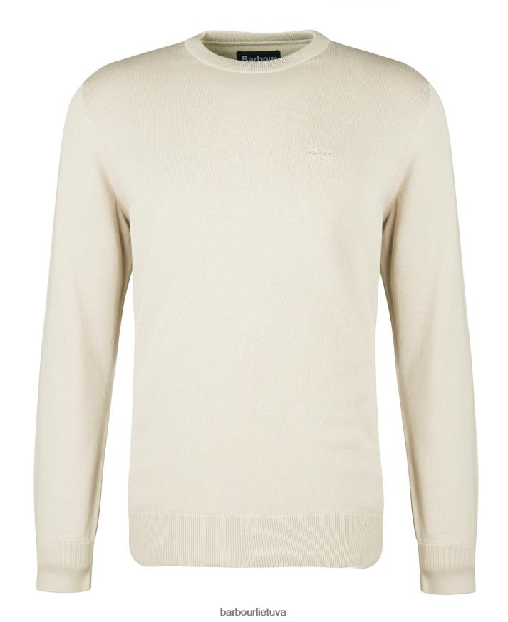 apranga Barbour Pima medvilninis megztinis su kaklu agavos žalia vyrų 6F6D801104