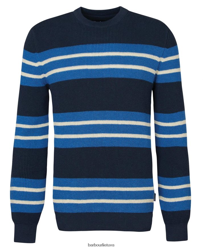 apranga Barbour bleidono dryžuotas megztinis klasikinis laivynas vyrų 6F6D801122