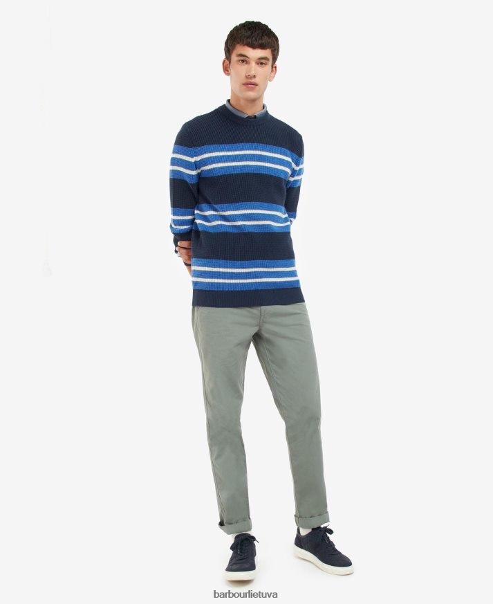 apranga Barbour bleidono dryžuotas megztinis klasikinis laivynas vyrų 6F6D801122
