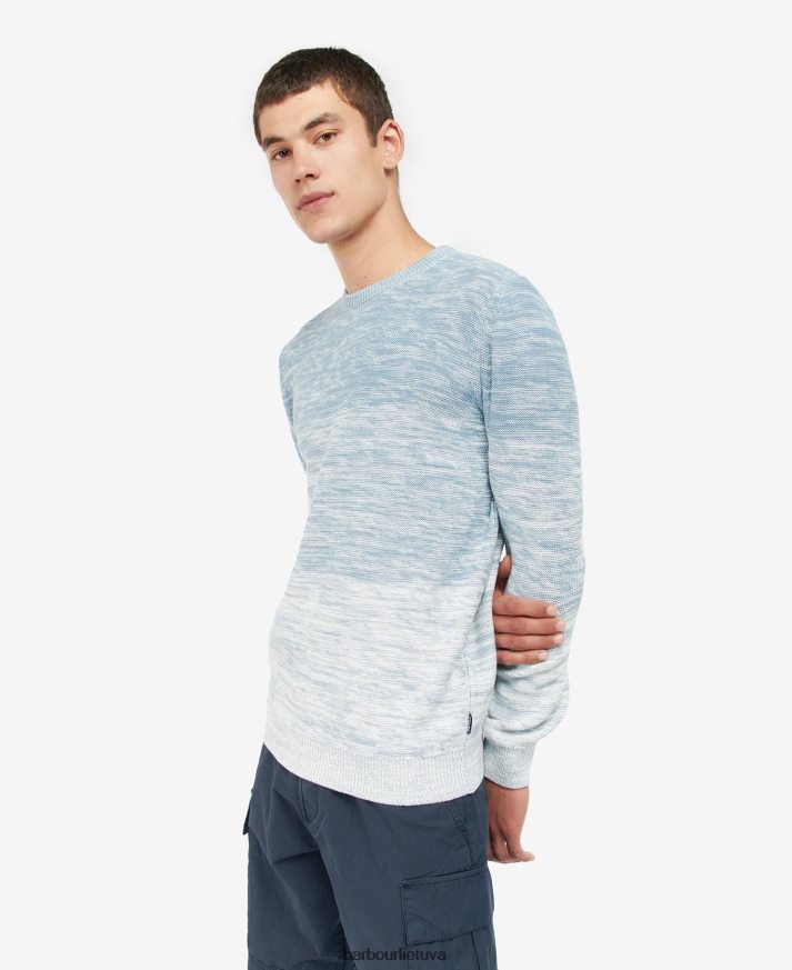 apranga Barbour brading ombre megztas džemperis su kaklu milteliai mėlyni vyrų 6F6D801123