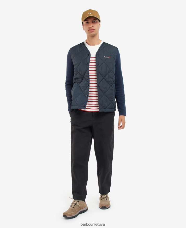 apranga Barbour dygsniuotas megztinis su antgaliu klasikinis laivynas vyrų 6F6D801095