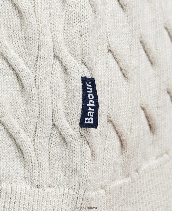 apranga Barbour kabelis megztas pusiau užtrauktuku lengvos samanos vyrų 6F6D801090