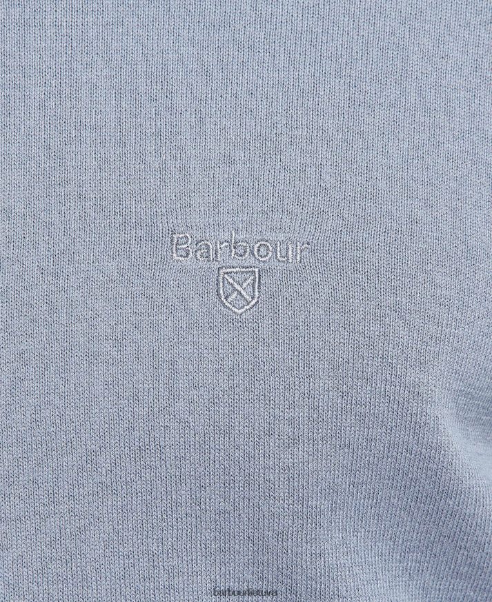 apranga Barbour lengvas medvilninis megztinis su siauru kaklu lengvos samanos vyrų 6F6D801126