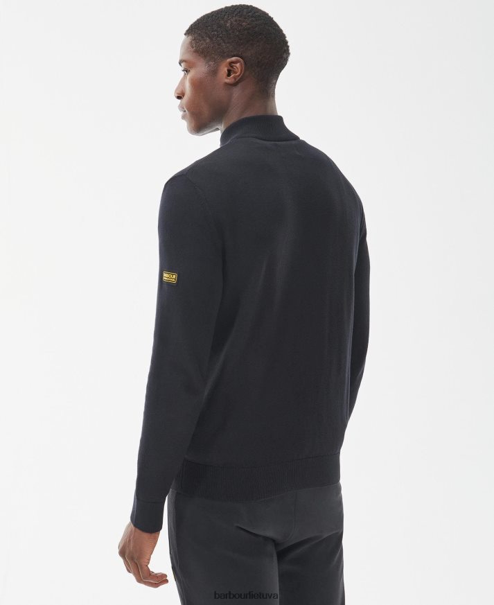 apranga Barbour medvilninis megztinis su puse uztrauktuku antracito marlas vyrų 6F6D801105