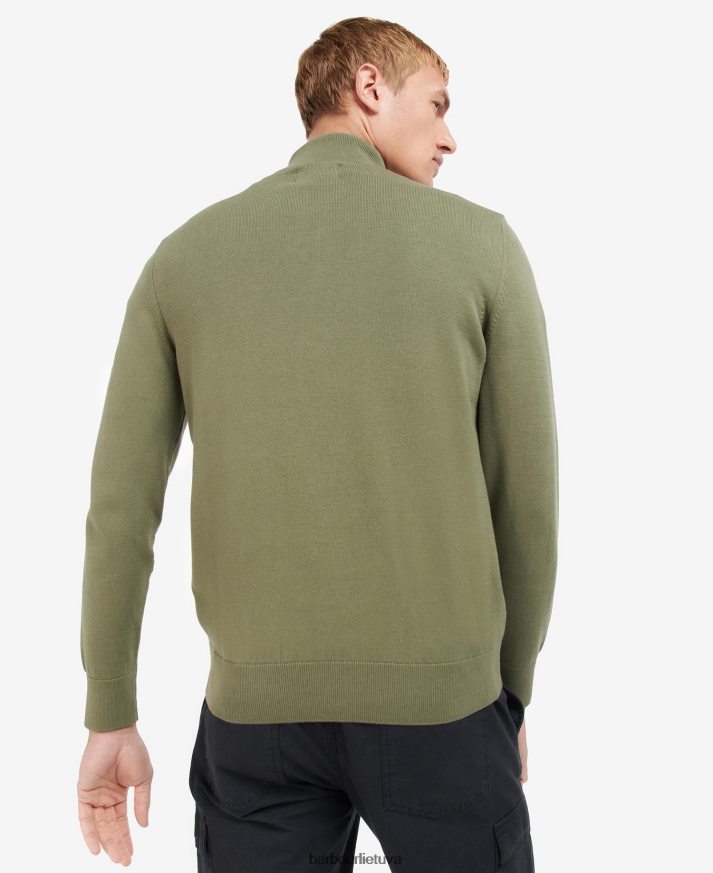 apranga Barbour medvilninis megztinis su puse uztrauktuku antracito marlas vyrų 6F6D801118