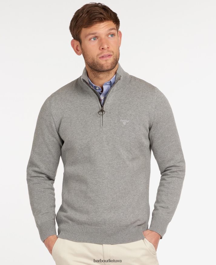 apranga Barbour medvilninis megztinis su puse uztrauktuku karinis jūrų laivynas vyrų 6F6D801085