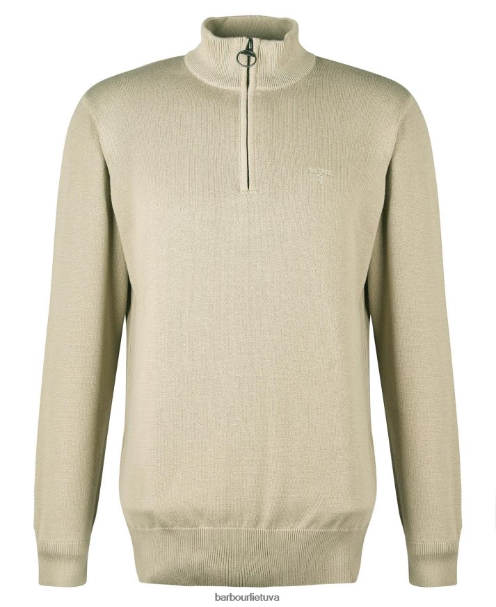 apranga Barbour medvilninis megztinis su puse uztrauktuku pilkas marlas vyrų 6F6D801078