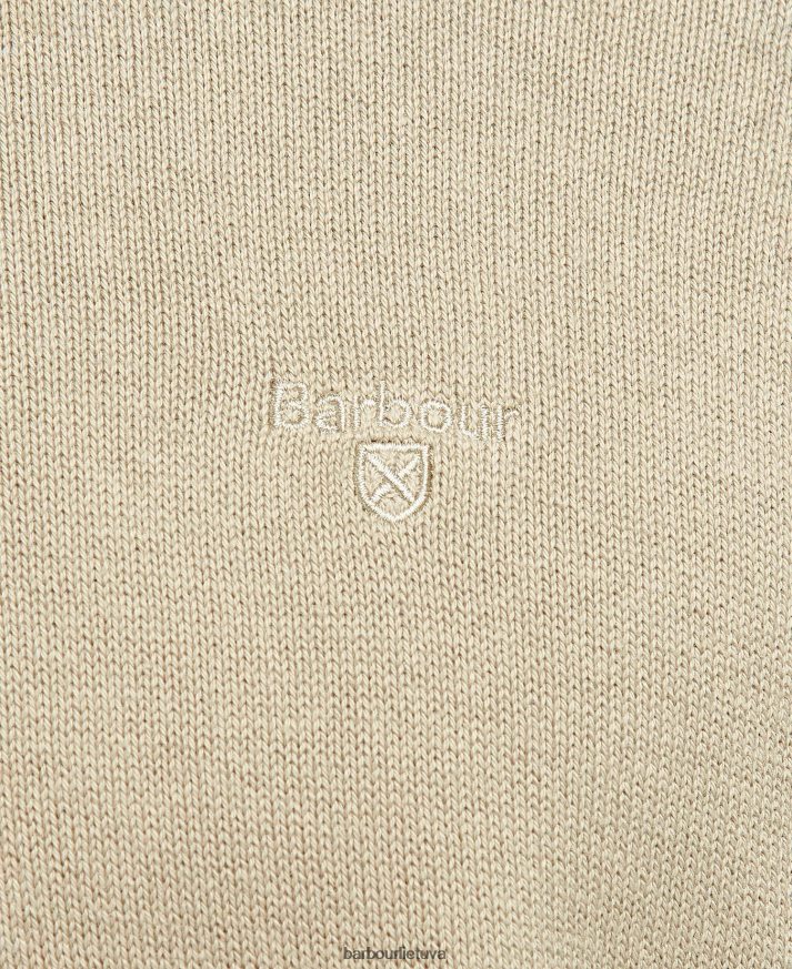 apranga Barbour medvilninis megztinis su puse uztrauktuku pilkas marlas vyrų 6F6D801078