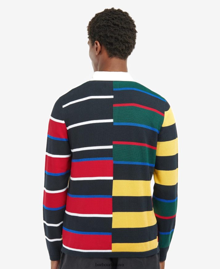 apranga Barbour radcliffe megzti regbio marškinėliai klasikinis laivynas vyrų 6F6D801116