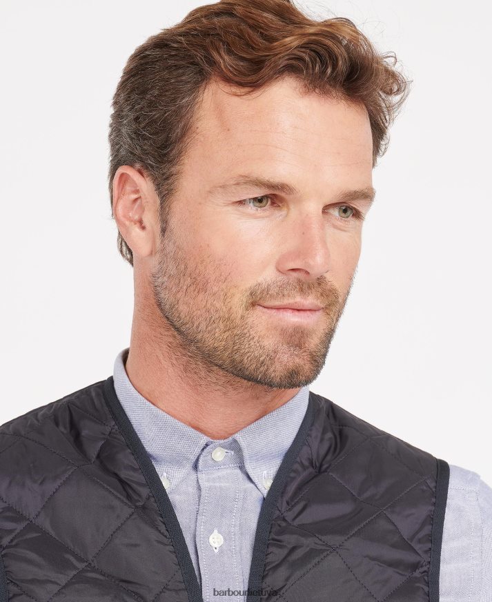 apranga Barbour dygsniuota liemenė/užsegamas pamušalas juoda/moderni vyrų 6F6D802323