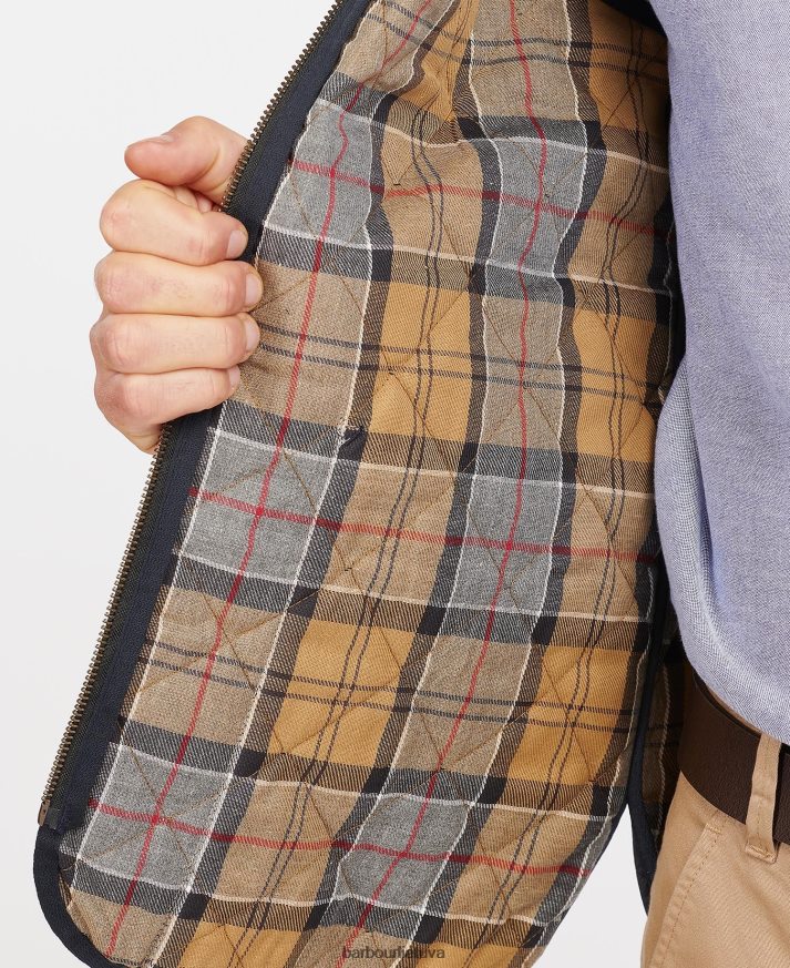 apranga Barbour dygsniuota liemenė/užsegamas pamušalas juoda/moderni vyrų 6F6D802323