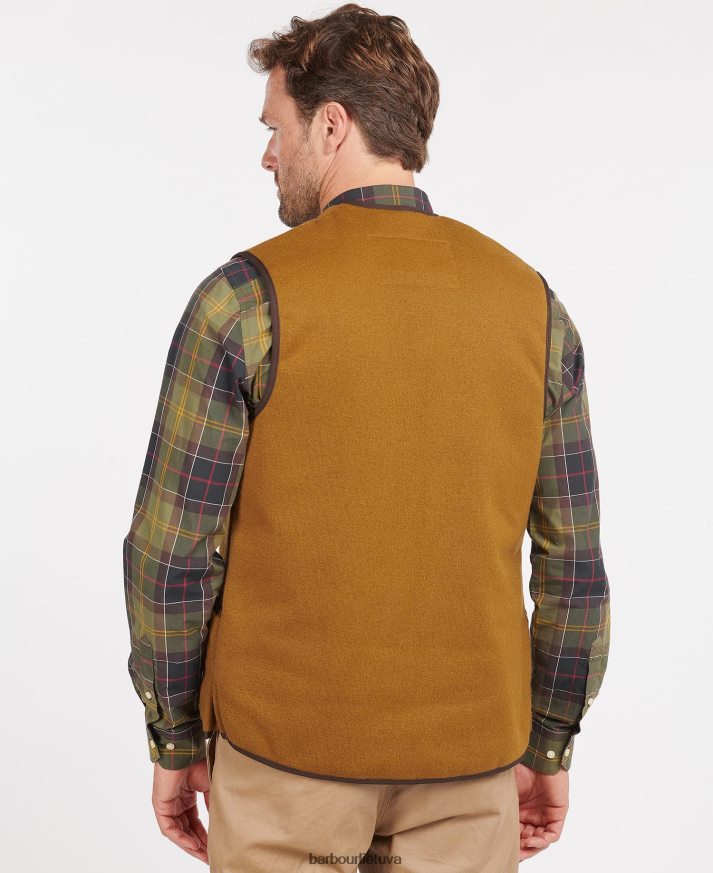 apranga Barbour šilta liemenė su užtrauktuku rudas vyrų 6F6D802322