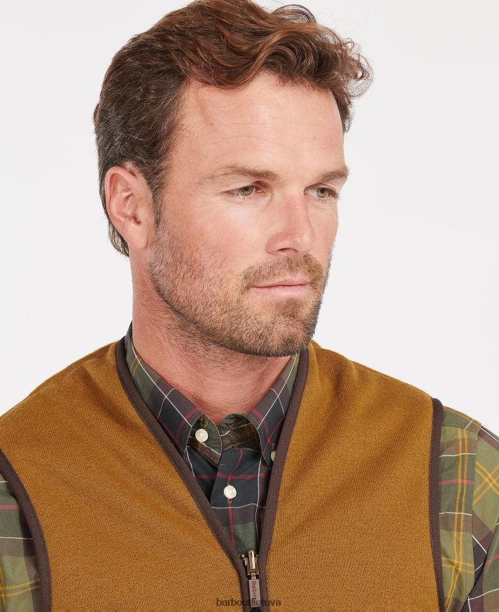 apranga Barbour šilta liemenė su užtrauktuku rudas vyrų 6F6D802322