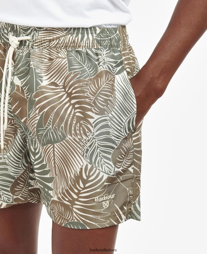 apranga Barbour lapų maudymosi šortai alyvuogių vyrų 6F6D801206