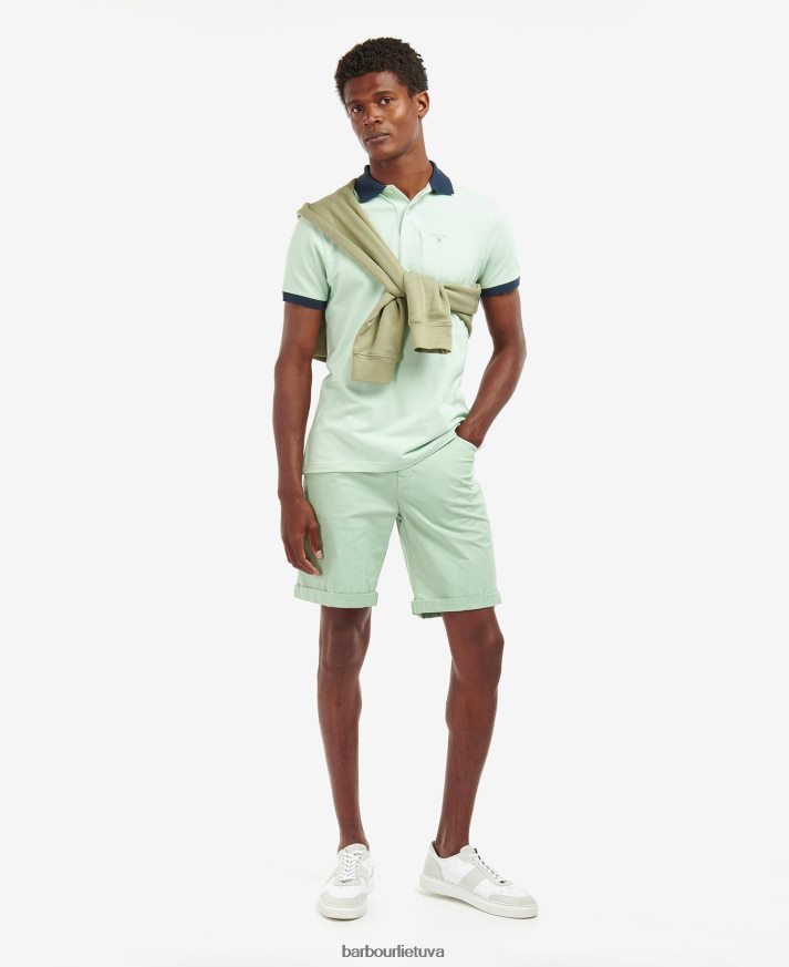 apranga Barbour ruoželiniai šortai skalbtas mėlynai vyrų 6F6D801177