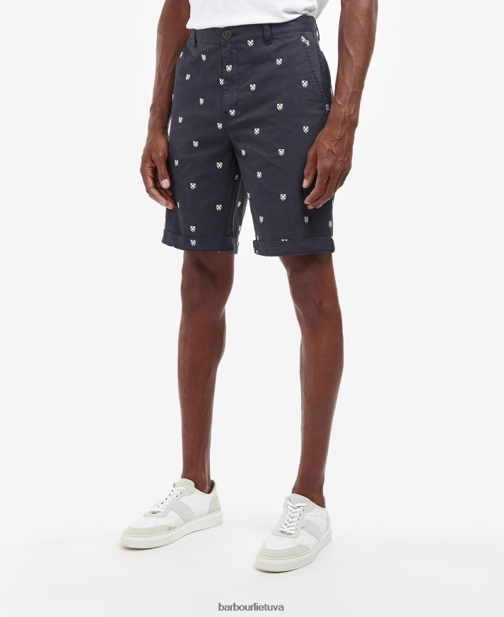 apranga Barbour siuvinėti šortai klasikinis laivynas vyrų 6F6D801230