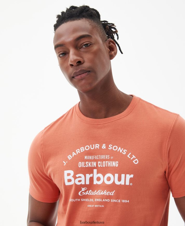 apranga Barbour Brairton marškinėliai mėlyna kreida vyrų 6F6D80772