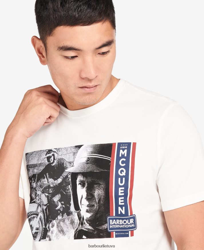 apranga Barbour Harris grafiniai marškinėliai blyškus dangus vyrų 6F6D80969