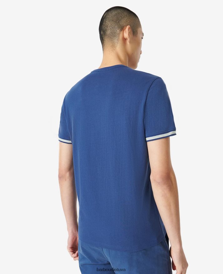 apranga Barbour Marškinėliai su sukimo momentu šnabžda balta vyrų 6F6D80887