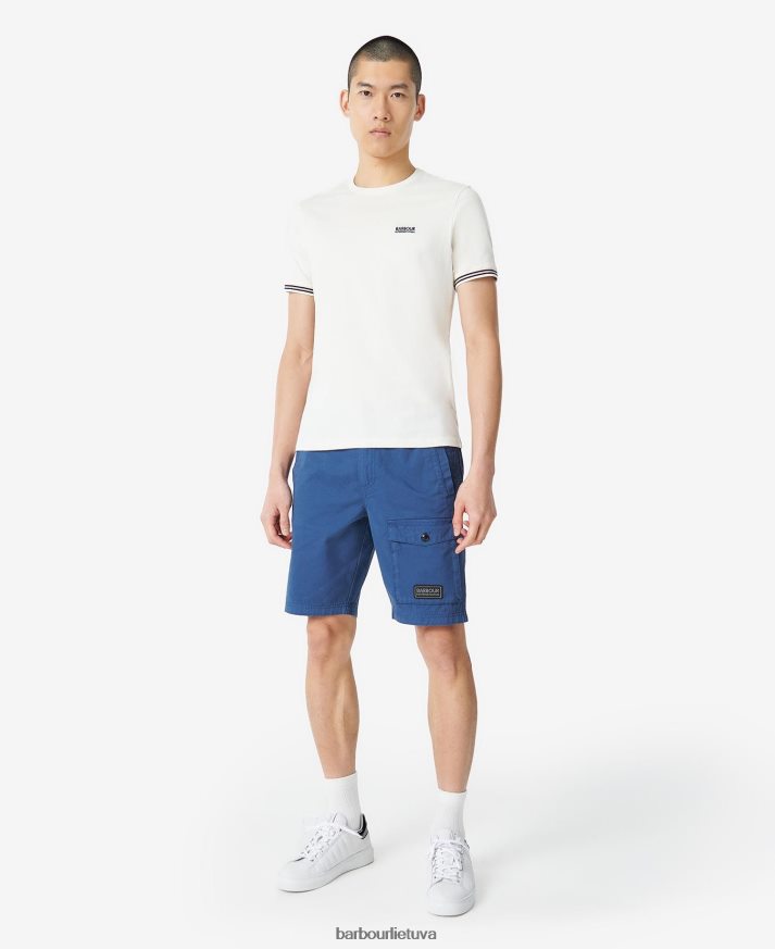 apranga Barbour Marškinėliai su sukimo momentu šnabžda balta vyrų 6F6D80894