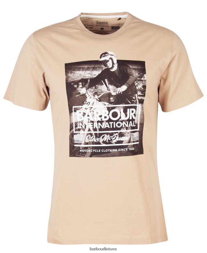 apranga Barbour Morris grafiniai marškinėliai šnabžda balta vyrų 6F6D80821