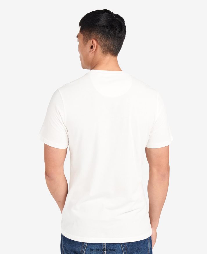 apranga Barbour Morris grafiniai marškinėliai šnabžda balta vyrų 6F6D80961