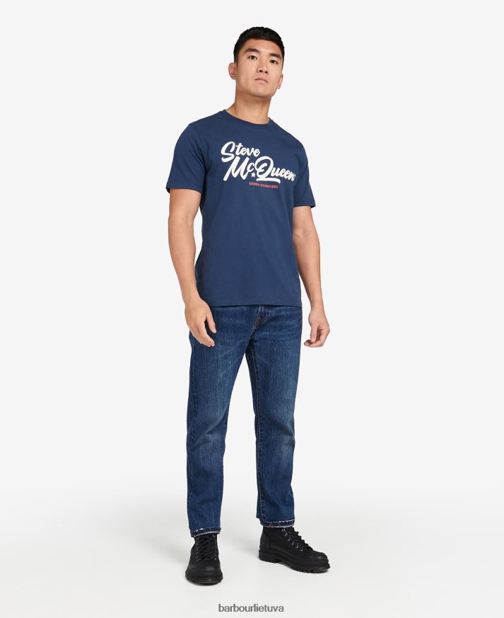 apranga Barbour Murrey grafiniai marškinėliai šnabžda balta vyrų 6F6D80820