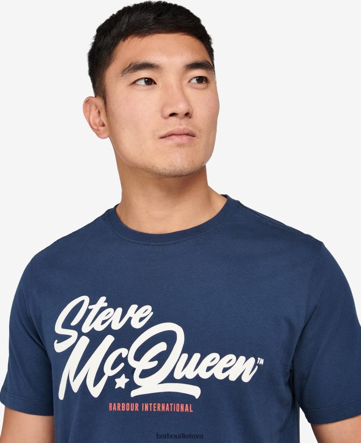 apranga Barbour Murrey grafiniai marškinėliai šnabžda balta vyrų 6F6D80820